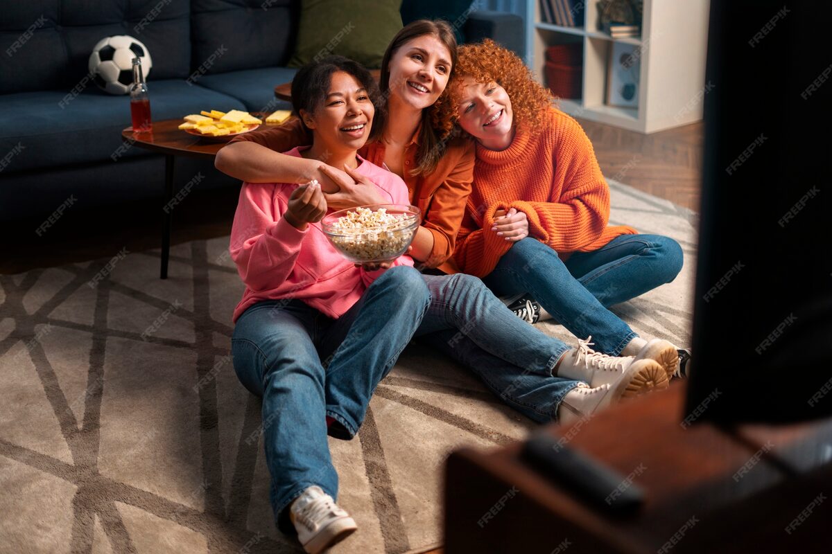 People enjoying sports on IPTV