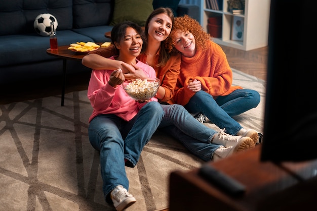People enjoying sports on IPTV